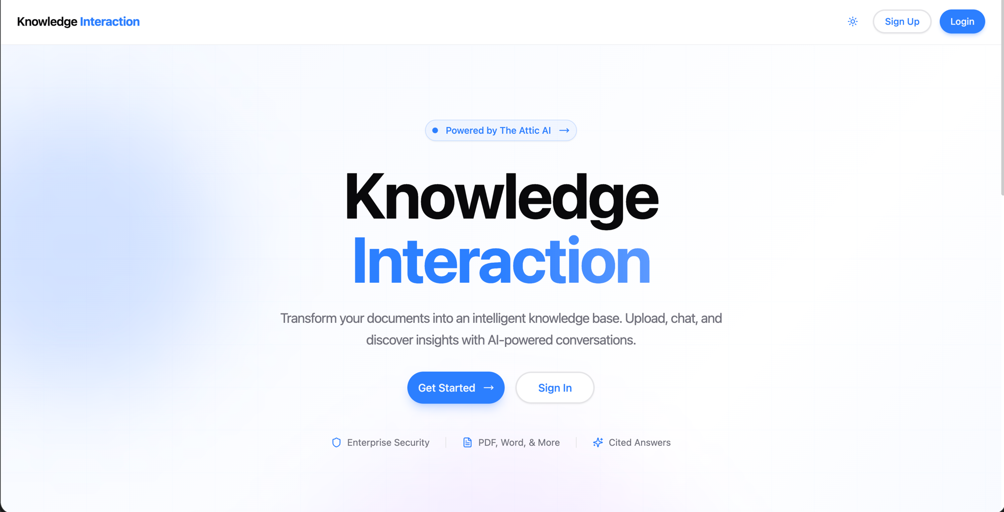 Knowledge Interaction product preview